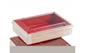 Boîte intérieur rouge luxe 12x16cm de chocolatier