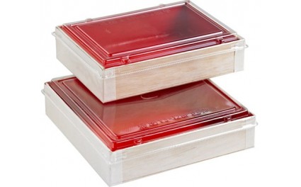 Boîte intérieur rouge 16x16cm