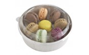 Boîte en bois samouraï ronde pour chocolats macarons