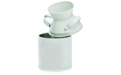 Pot à lait en métal couleur ivoire de contenance 125 ml x 6 unités