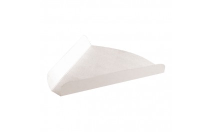 Triangle de part de tarte individuel en carton blanc