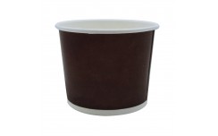 Pot à glace carton marron foncé 150 ml/5oz
