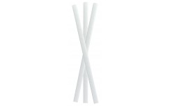 Chalumeau papier blanc pour smoothie emballé individuellement x 500 unités