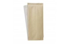 Pochette papier crème pour couverts avec serviette blanche x 500 unités