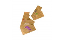 Sac à pain papier kraft brun décor violet x 1000 unités